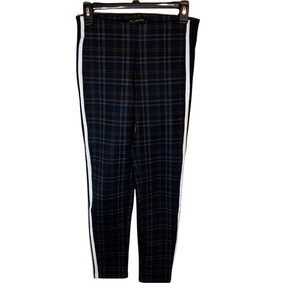 Zara Leggings Plaid with Stripe Trafaluc Collection Size Medium - Picture 1 of 4